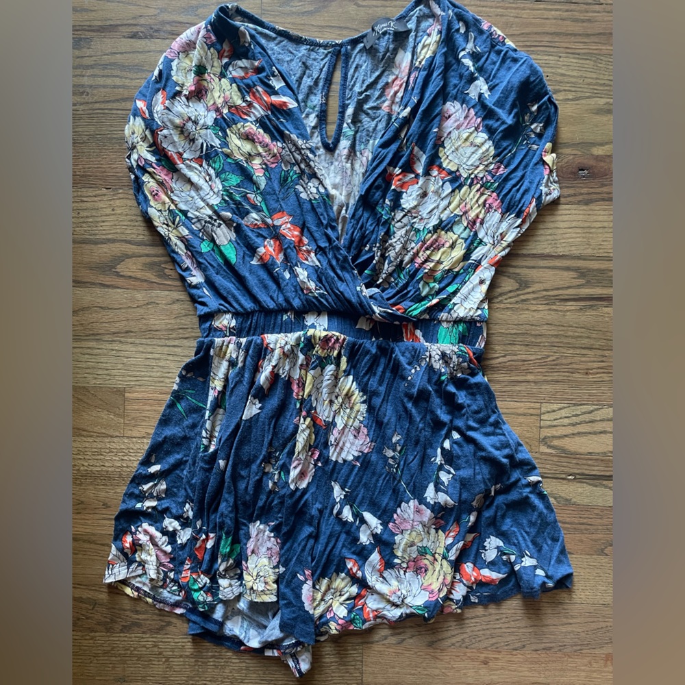 Slouchy floral romper